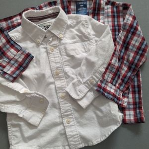 Izod Plaid 18 M Shirt and Est 1989 White Shirt Set